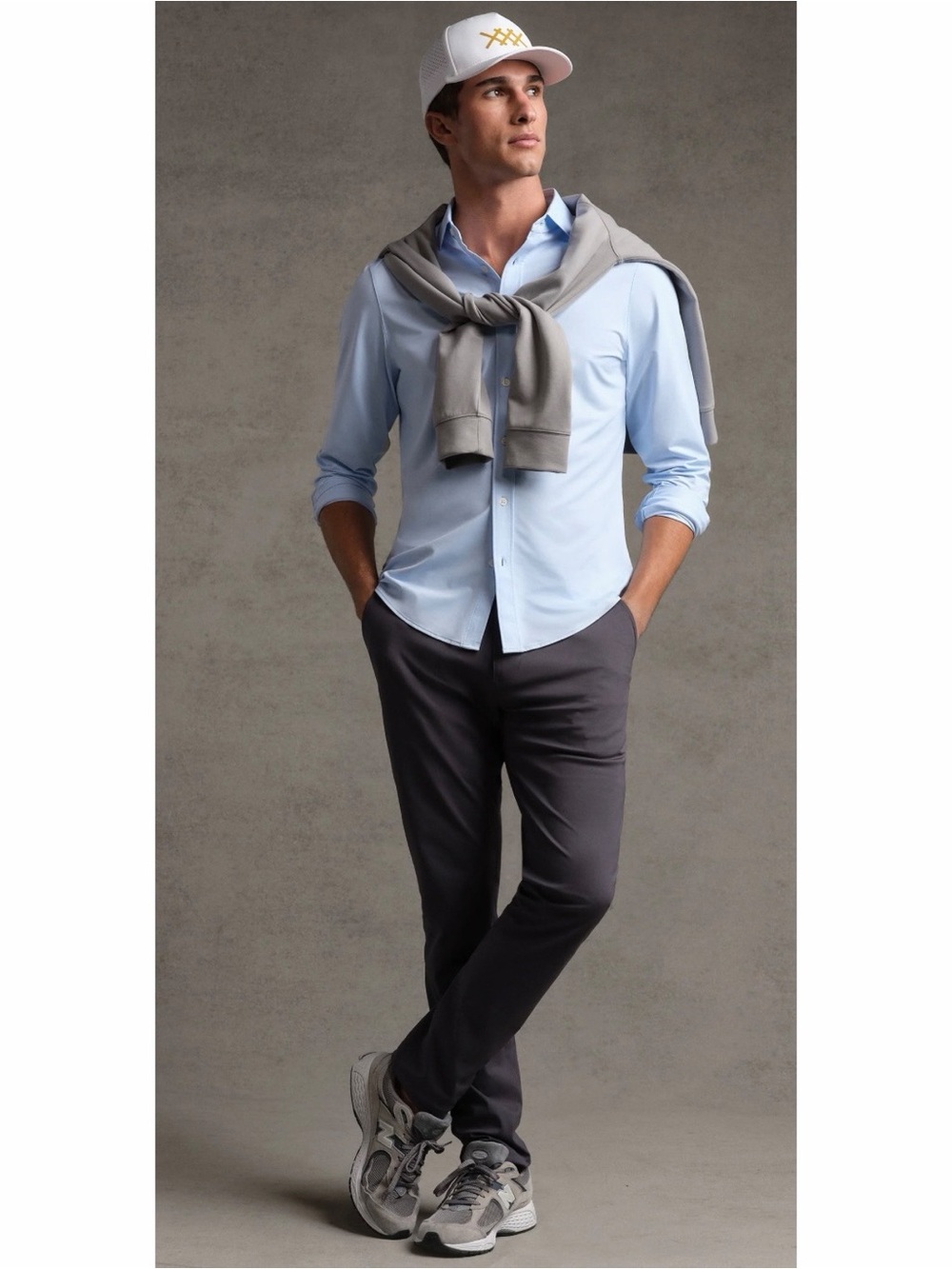 RHONE Commuter Pant Slim Grey Size 30